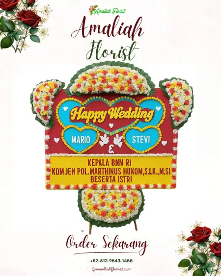 Papan Bunga Pernikahan Sawarna Timur